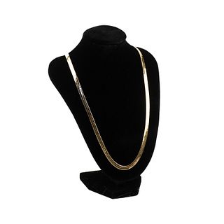 Vintage 14K Gold Herringbone Chain Necklace
