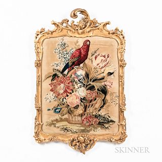English Petit Point of a Parrot