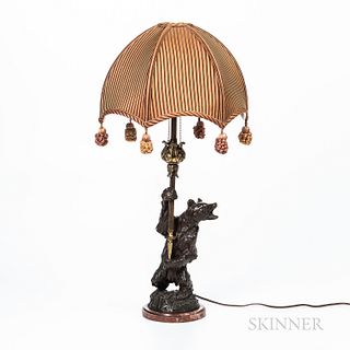 Austrian Bronze Bear Lamp