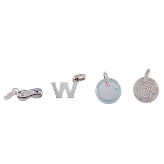 LINKS OF LONDON - a selection of charms. To include two letter W, four letter U, a letter Q, a lette