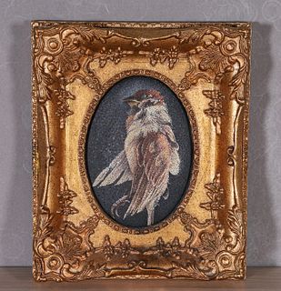 An oil painting of a bird