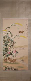 A Chinese bird-and-flower painting, Yu Feian mark