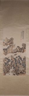 A Chinese landscape painting, Wu Qinmu mark