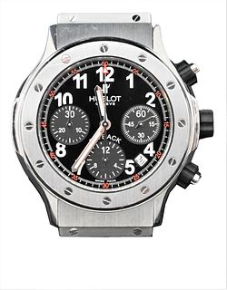 Hublot Flyback Men's Wristwatch, B1926.1 689542, having three small dials, 39.5 millimeters.