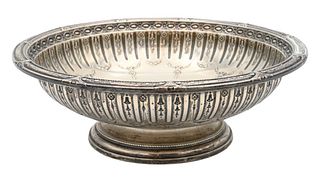 Gorham Sterling Silver Footed Bowl, diameter 10 1/4 inches, 17.6 t.oz. Provenance: An estate from Redding, CT.