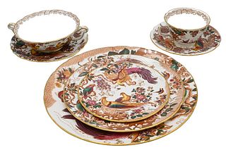 142 Piece Royal Crown Derby "Olde Avesbury" China Set, to include 20 dinner plates, 15 salad plates, 25 cups, 20 saucers, 15 bread and butter plates, 