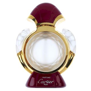CARTIER - a boxed vintage Panthere de Cartier Parfum de toilette bottle. The bottle designed as a fr