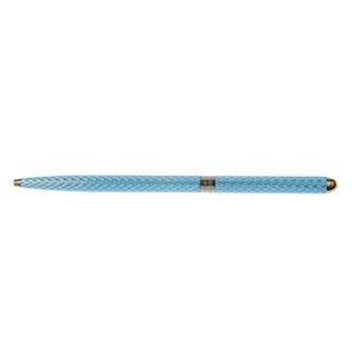 TIFFANY & CO. - an enamelled ballpoint pen. Featuring a diamond patterned exterior in maker's signat
