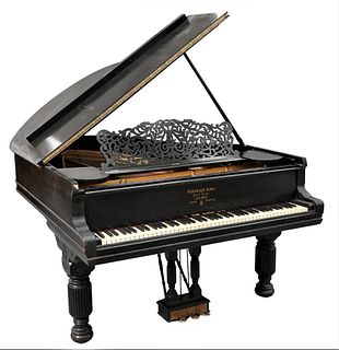 Steinway & Cons Ebonized Grand Piano, on fluted and turned legs, late 19th/early 20th century, #85972, length 73 inches. Provenance: An estate from Re
