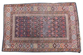 Shirvane Oriental Throw Rug, 3' 2" x 5', 19th century, signed, two cuts to end. Provenance: Estate of Wallace Bradway, New Haven, CT.