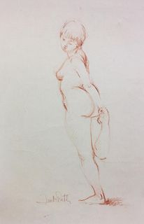 Jan de Ruth - Nude on One Leg