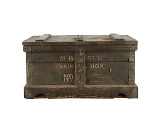 M&StL Wooden Train Trunk Box