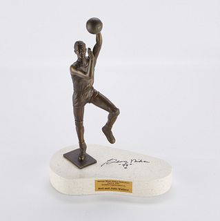 George Mikan Hand Signed Bronze Minneapolis Lakers Basketball