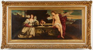 After Titian "Sacred and Profane Love" Oil Painting