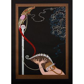 Erte (French, 1892-1990) Signed Serigraph, Enchanted Melody