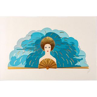 Erte (French, 1892-1990) Signed Serigraph, The Storm
