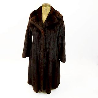 Emilio Gucci Full Length Natural Ranch Mink Coat. Fully Lined, Labeled.