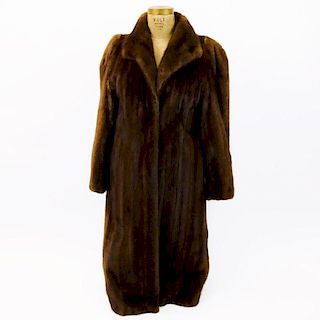 Christian Dior Full Length Brown Mink Coat.