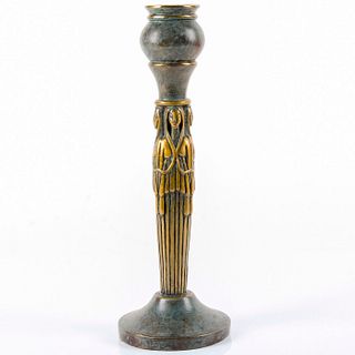Vintage Con-Ker Erte Bronze Candlestick, Maidens