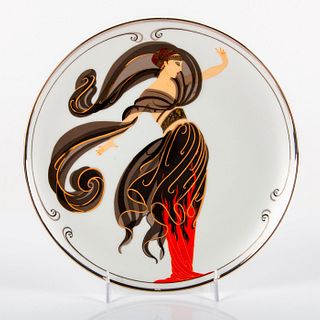 Franklin Mint House of Erte Collector Plate, Flames of Love