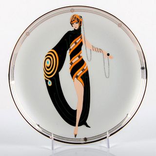 Franklin Mint House of Erte Plate, Pearls and Emeralds