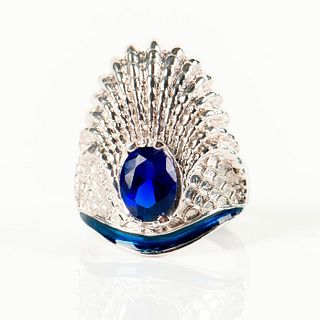 Erte Fine Art Jewelry, Luna Blue Sapphire Ring