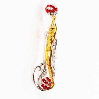 Erte Art Jewelry, J The Letter Pendant / Brooch