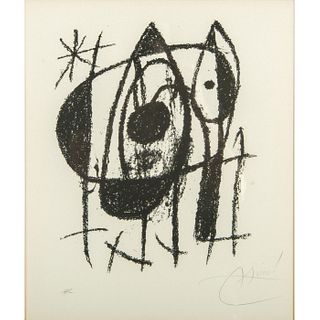 Joan Miro (Spanish 1893-1983) Signed Abstract Lithograph