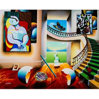 Fernando de Jesus Oliveira (Brazilian/American b. 1946) Giclee on Canvas, Dreaming