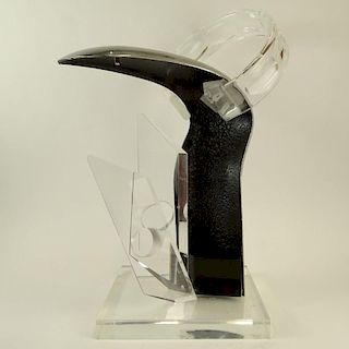 Rona Cutler Mid-Century Modern Lucite and Chrome Sculpture.