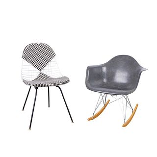 Grp: 2 Eames Chairs RAR & LKX