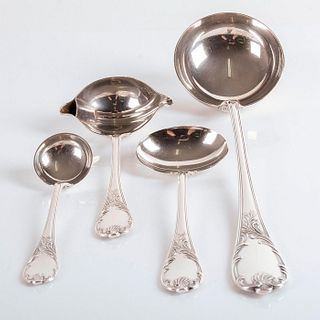 4pc Christofle Marly Pattern Silver-Plated Ladles