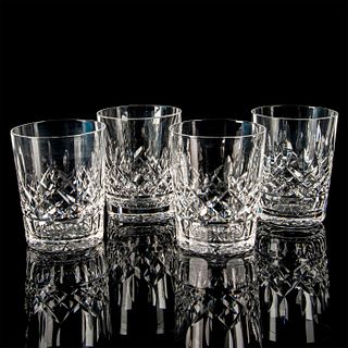 4pc Waterford Crystal Double Old Fashioned Glasses, Lismore