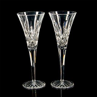 2pc Waterford Crystal Toasting Fluted Champagne, Lismore