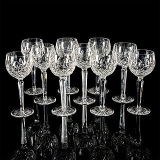 10pc Waterford Crystal Hock Wine Glasses, Lismore