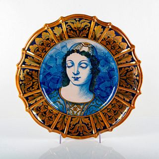 Italian Robbia Gualdo Tadino Gold Luster Decorative Plate