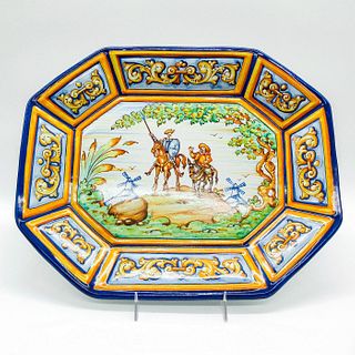 A.G. Cerro Talavera Ceramic Decorative Plate, Don Quixote