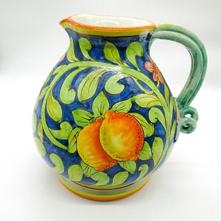 Vintage Italian Ceramic Pitcher with Lemons