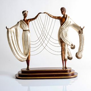 Erte (French, 1892-1990) Bronze Sculpture Signed, The Wedding