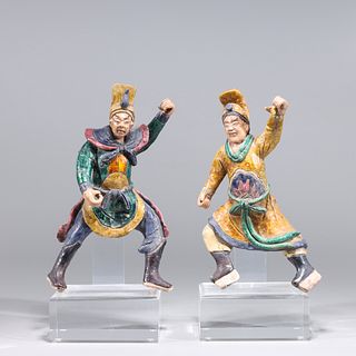 Pair of Chinese Ming Ceramic Roof Tiles
