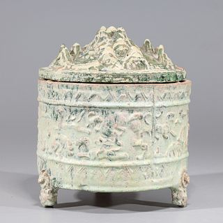 Chinese Green Glazed Hill Jar
