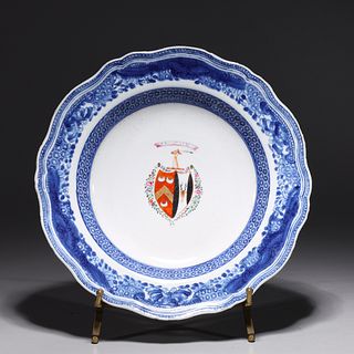 Antique Chinese Armorial Porcelain Plate