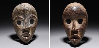 Two West African Carved Wooden Dan Masks