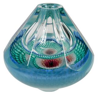 Gary Beecham Blown Art Glass Vase