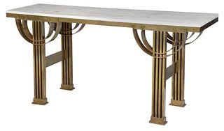 "Lotus" Console Table in the Style of Marc Du Plantier 