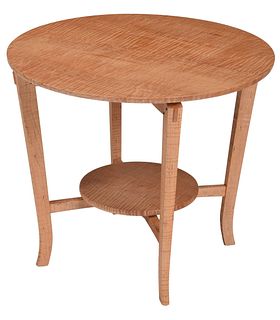 Hank Gilpin Round Curly Maple Table