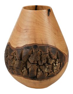 S”ren Berger Turned Natural Wood Vase