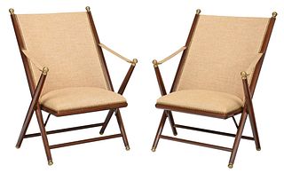 Pair David Easton Folding Plantation Chairs