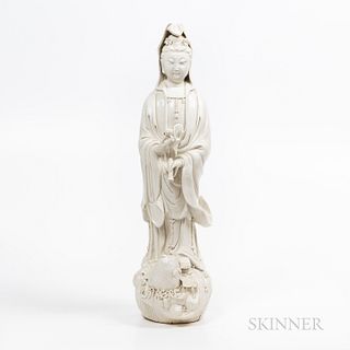 Large Blanc-de-Chine Figure of Guanyin
