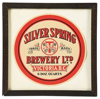 SILVER SPRING BREWERY PAPER ADVERTISEMENT.